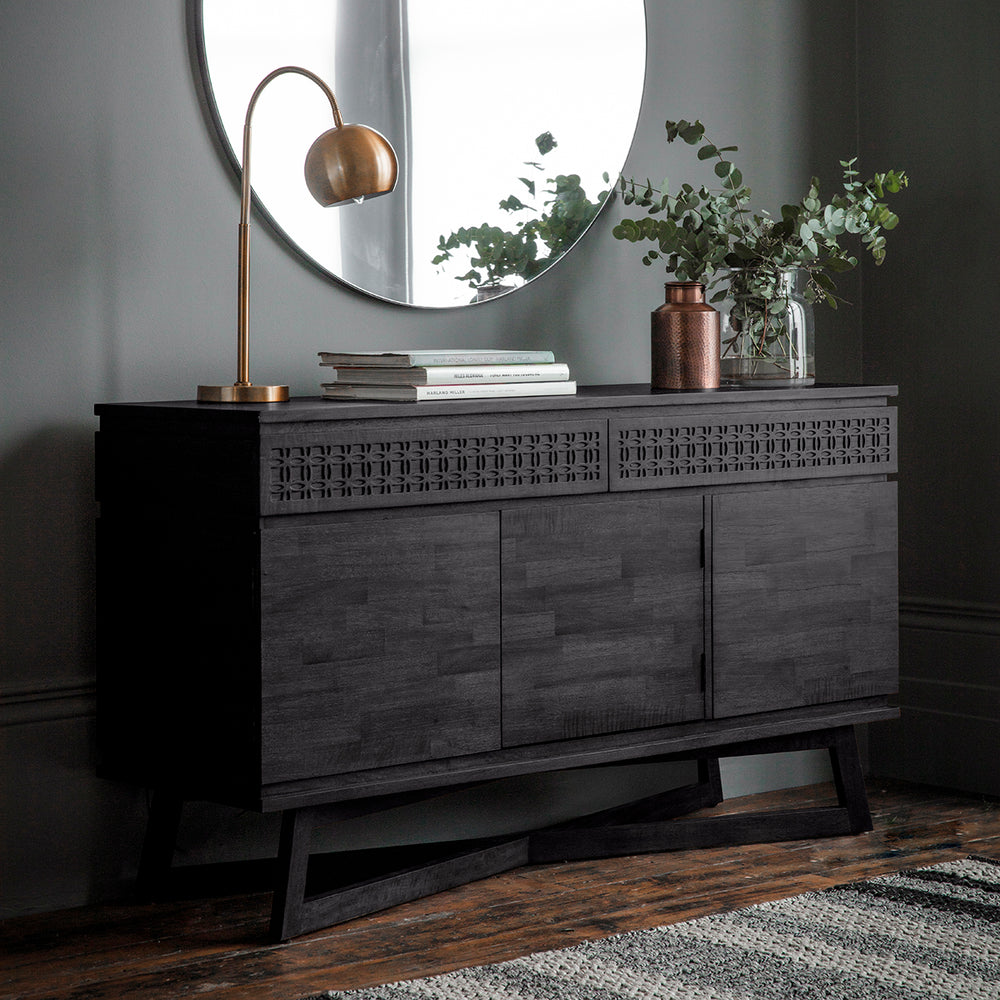 Gaia Collection Mango Sideboard in Deep Mahogany Brown